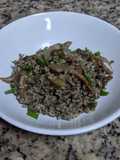 Arroz cateto com shimeji