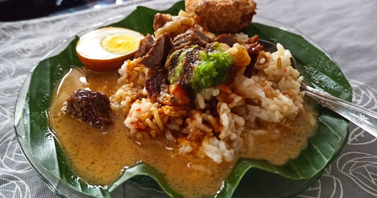 Resep 4. Nasi Gandul / Sego Gandul khas Pati resep asli oleh Santi - Cookpad