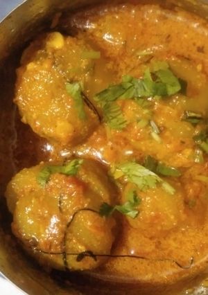 A picture of Katori Tinde (Stuffed Indian baby pumpkin).