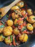 Simple & Delicious Potatoes & Red Peppers