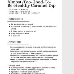 A picture of Almost-Too-Good-To-Be-Healthy Caramel Dip.