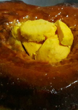 Una foto de Crema volteada de lúcuma🍈