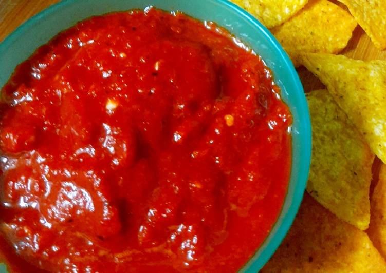 Simple Way to Make Super Quick Homemade Roasted bell pepper chutney