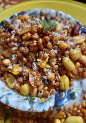 गेहूं की धानी का चिवडा (gehu ki dhani ka chivda recipe in Hindi) रेसिपी मुख्य फोटो