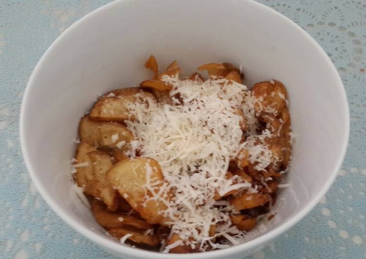 Cara Memasak Keripik Kentang Keju Parut yang Gurih