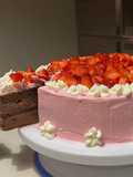 Torta fragole, cioccolato e panna 🍓🍫🥛