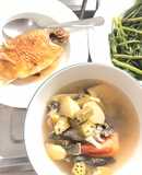 Canh chua cá linh + cá he chiên giòn