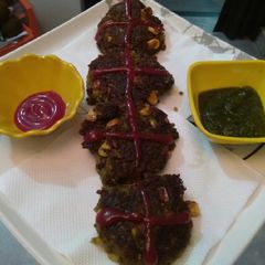 A picture of Spinach Kabab.