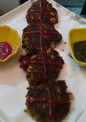 A picture of Spinach Kabab.