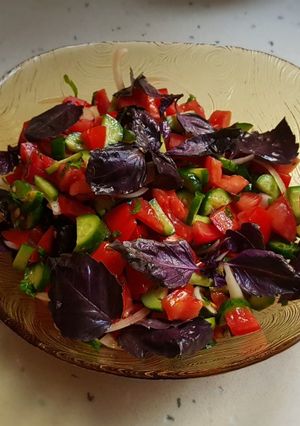 A picture of Fresh Basil Salad #mycookbook.