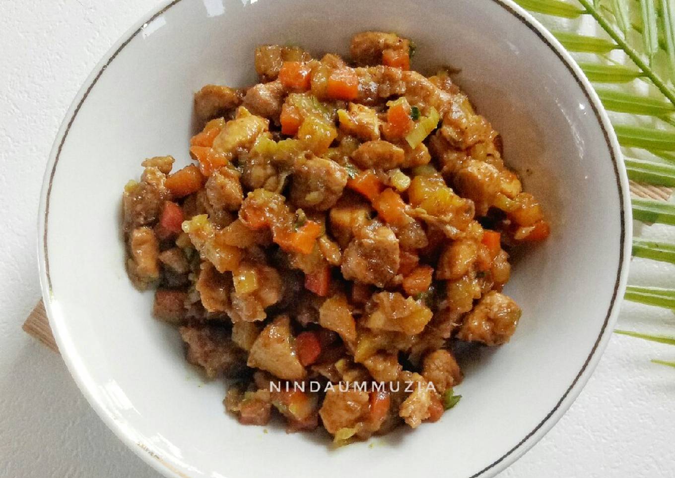 Tumis Ayam Kari Untuk isian Roti Baso/pastel/kari puff