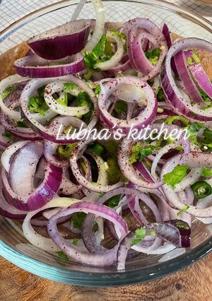 A picture of ONION RING SUMAC SALAD:.