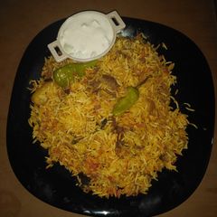A picture of Beef Biryani.