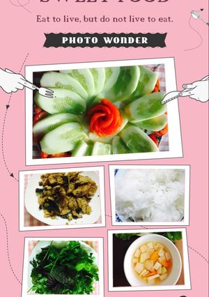 Hình của món Bún chả chay.