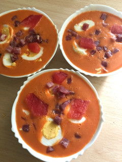 Una foto de 80. Salmorejo de sandía (entrante sopa)