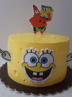 عکسی از دستور کیک باب اسفنجی