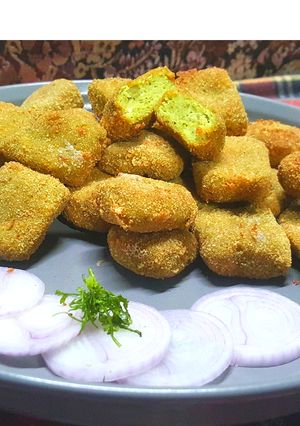 A picture of Chicken nuggets.