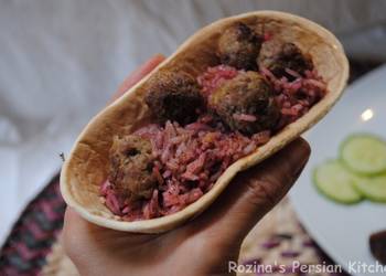 Easiest Way to Cook Perfect Sumacbeetroo rice with meatballs