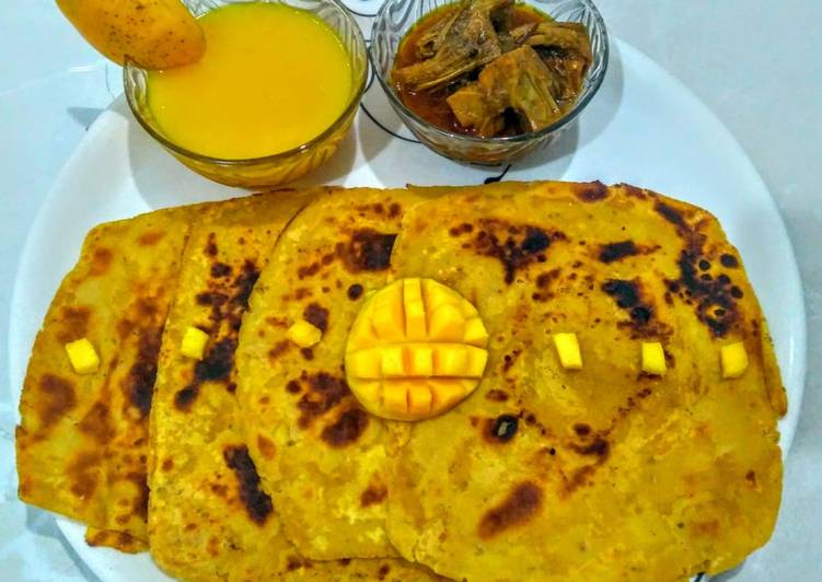 Easiest Way to Make Any-night-of-the-week Mango Paratha