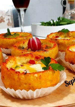 عکسی از دستور مرغ پیاله ای