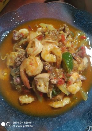 Foto resep 108. Oseng Udang Cumi Asin - ala Mamah Afa