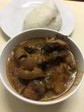 Ogbono soup and assorted