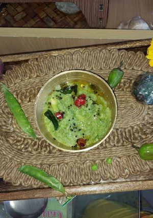 A picture of Green peas skin chutney.