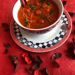 A picture of Tomato carrots soup.