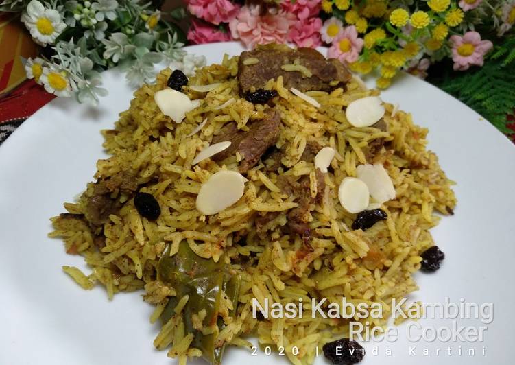 Nasi Kabsa Kambing Rice Cooker