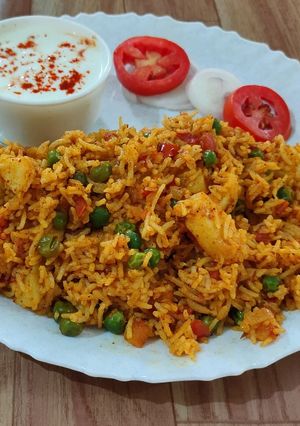 A picture of Spicy Tawa pulao.
