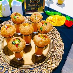 A picture of Mango Pani Puri Shots.