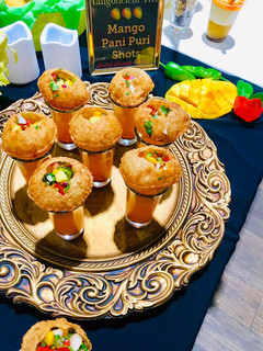 A picture of Mango Pani Puri Shots.