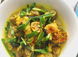 Hình của món Canh chuối chát nấu cá lóc.