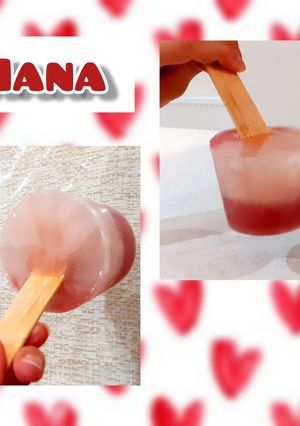 عکسی از دستور بستنی یخی لیمویی- آلبالویی🍋🍒