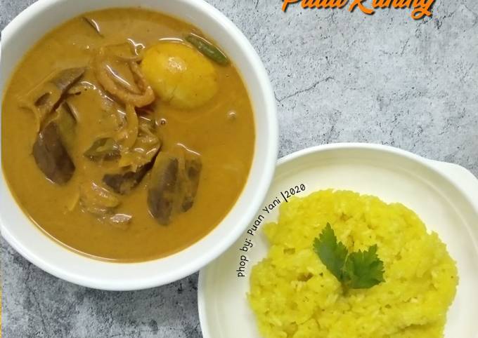 Kari Telur & Terung bersama Pulut Kuning