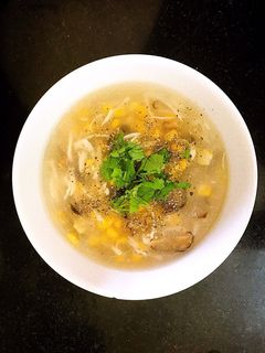 Hình của món Súp gà ngô.