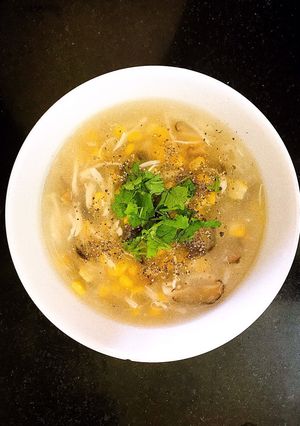 Hình của món Súp gà ngô.