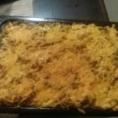 A picture of Homemade mince lasagne.