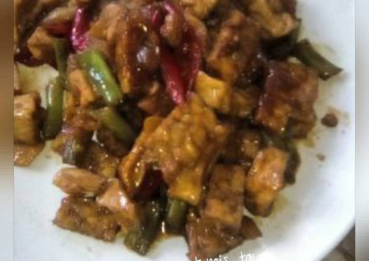 Resep Tempe tahu ayam tumis tauco Lezat