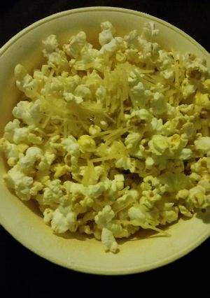 A picture of Real parmesan cheese popcorn BBQ Northern Style.