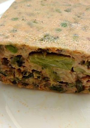 Una foto de Pastel rápido de verduras en microondas