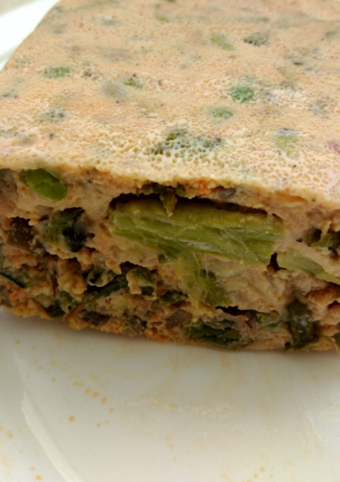 Una foto de Pastel rápido de verduras en microondas