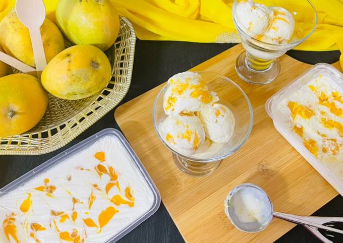 Recipe of Thomas Keller Mango Swirl Ice-cream