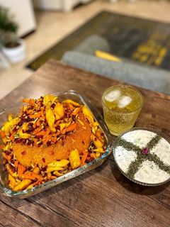 عکسی از دستور هویج پلو با مرغ