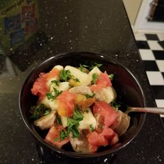 A picture of Sausage tomato francese over ricotta gnocchi.
