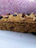 Budín de avena, 3 frutas
