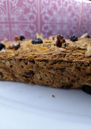 Una foto de Budín de avena, 3 frutas