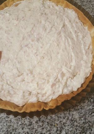 Una foto de Tarta fría de atún y casancrem