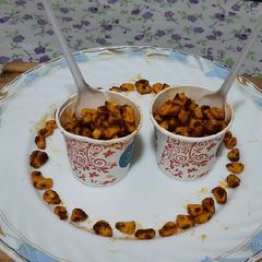 A picture of Mall PVR style spicy corn black salt butter masala.