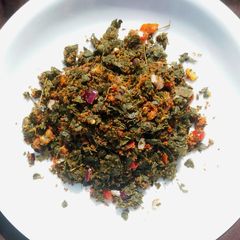 A picture of Kwadon zogale(moringa salad).